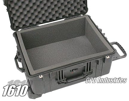 Pelican 1610 with 1" thick foam liner carrying case