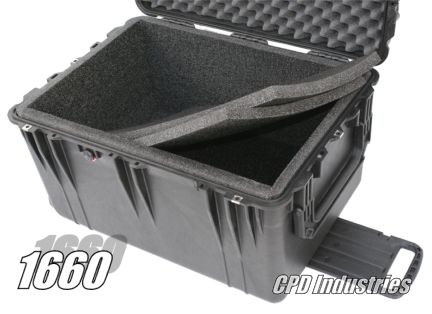 Pelican 1660 with 1" thick foam liner carrying case