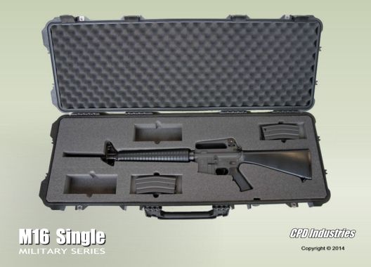 Pelican M16 rifle case - single - military cases
