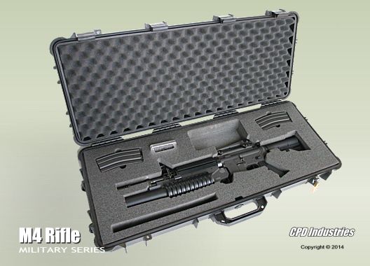 Pelican M4 rifle case for shipping and carrying - pelican gun cases