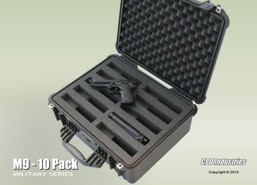 10 Pack Carrying Case For Beretta M9 Handguns - by CPD Industries