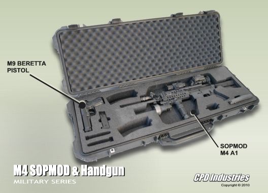 Pelican SOPMOD M4 & M9 gun case combo
