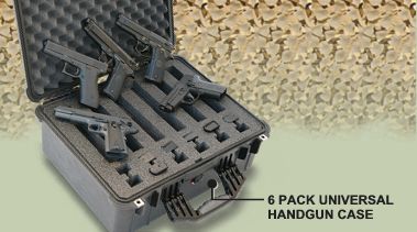 Gun & Handgun shipping cases - Universal 6 pack