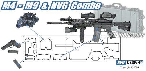 M4, handgun and NVG carrying case